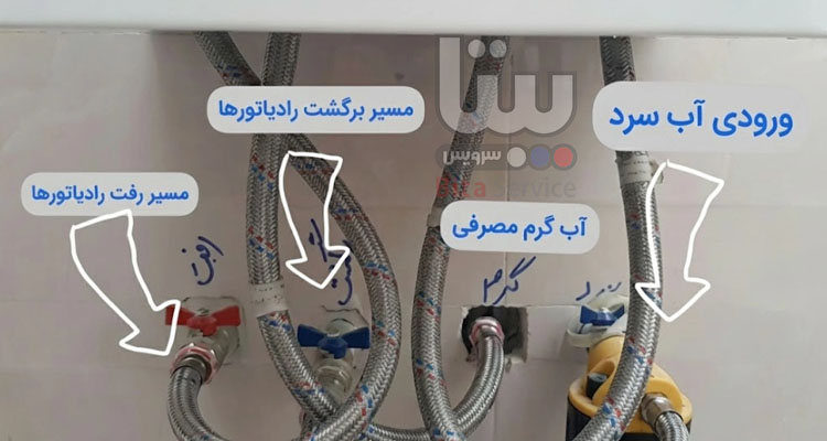مراحل نصب و لوله کشی پکیج