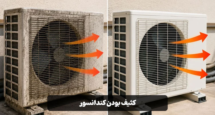 کثیف بودن کندانسور