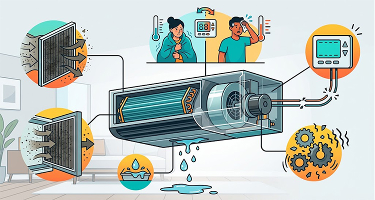 مشکلات رایج فن کویل